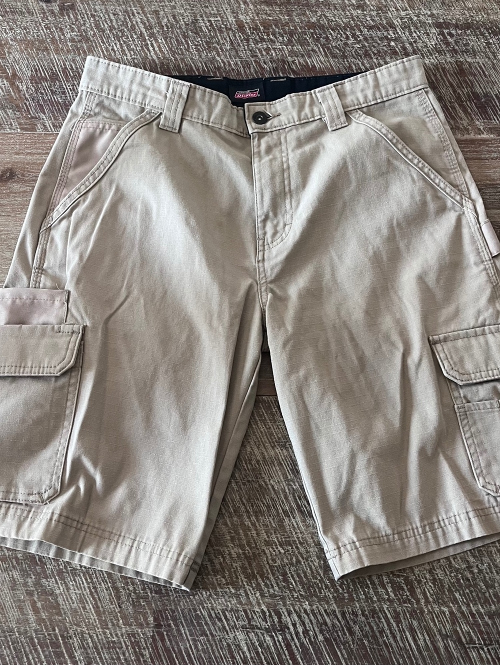 Dickies Cargo Shorts Size 30 Beige Khaki Multi Pocket Utility Workwear Y2K